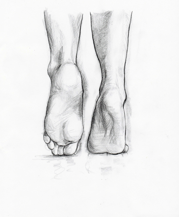 Feet Walking Drawing at PaintingValley.com | Explore collection of Feet ...