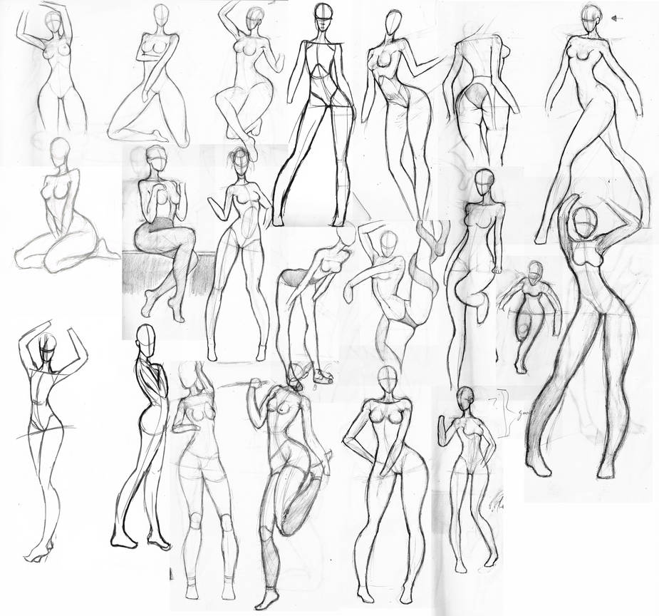 925x864 Female Anatomy Sketches - Female Anatomy Drawing