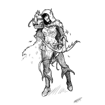 400x400 Quico Vicens Picatto Presents Female Elf Archer - Female Archer Drawing