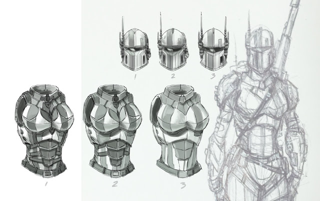 640x401 Mike's Art Blog - Female Armor Drawing