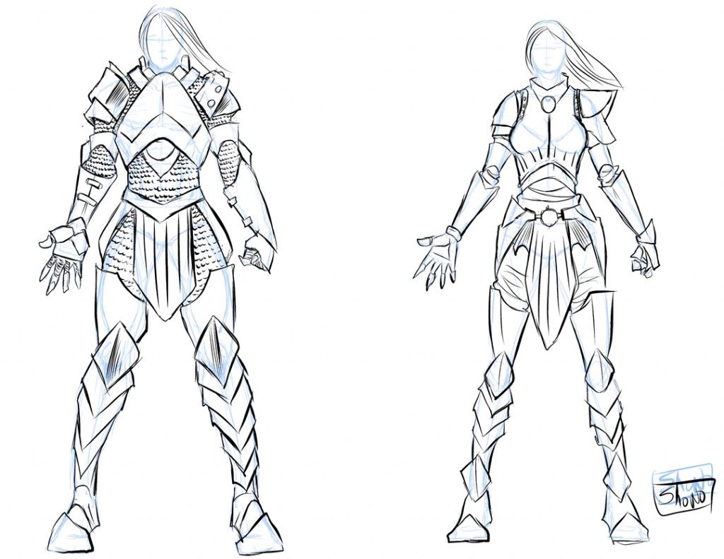 1024x791 Tutorial Tuesday Armor In Art Outline Drawings, Drawing - Female Armor Drawing