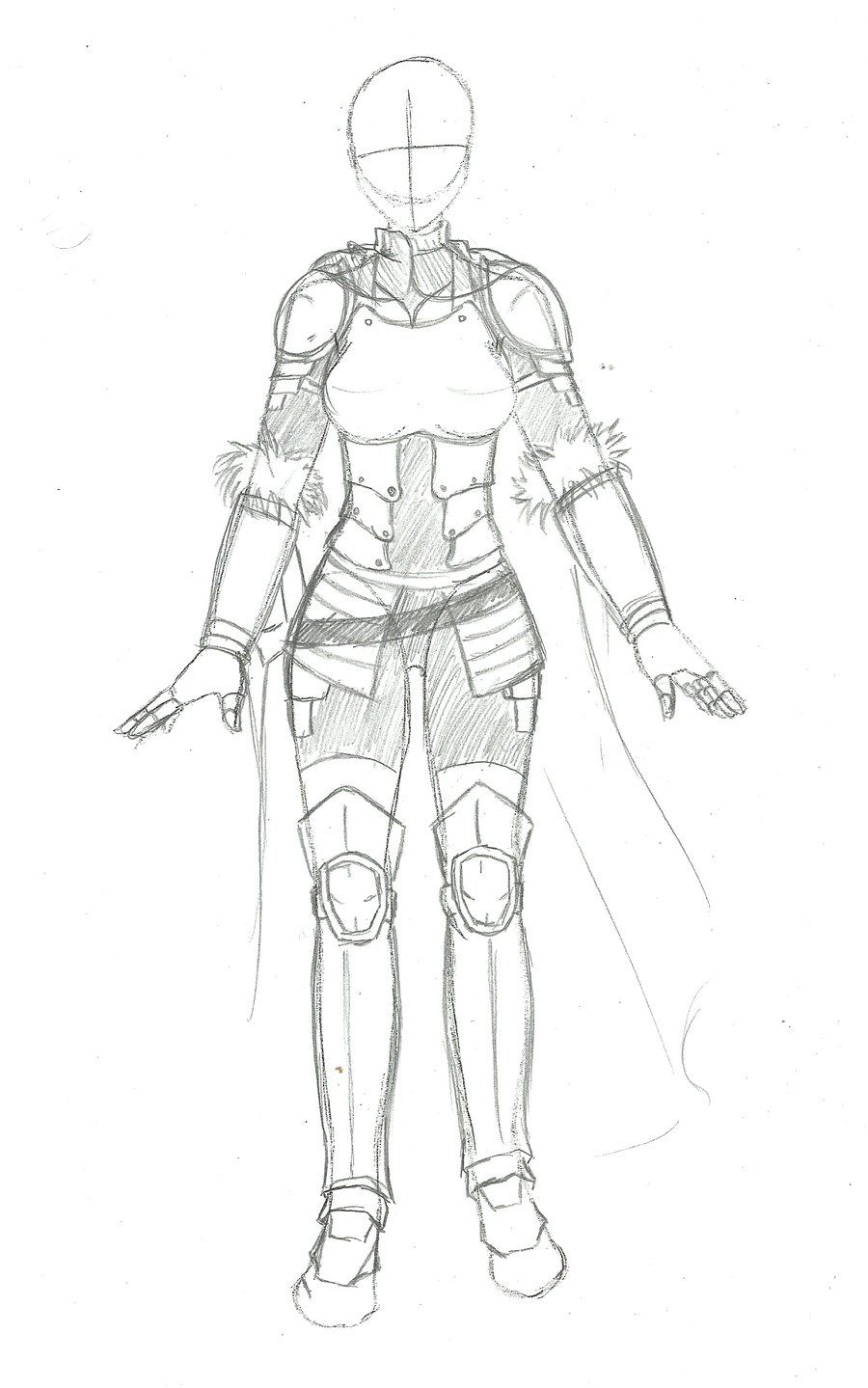 900x1439 Armor Female Drawings Sketch - Female Armor Drawing