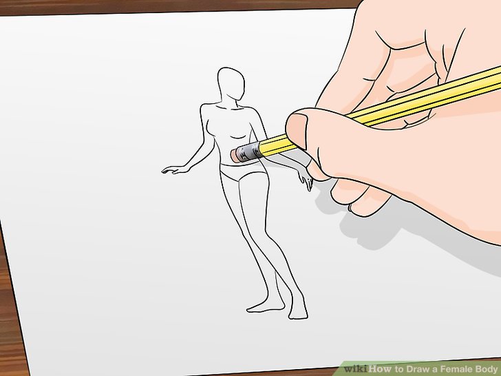 728x546 Clear And Easy Ways To Draw A Female Body - Female Body Anatomy Drawing