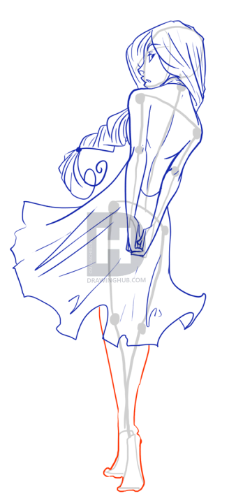 338x720 How To Draw Female Figures, Draw Female Bodies, Step - Female Body Drawing