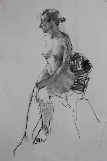 375x565 Female Body Study Drawing - Female Body Drawing
