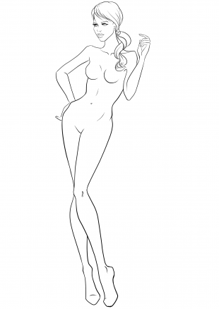 310x438 Download Free Fashion Templates I Draw Fashion - Female Body Drawing Base