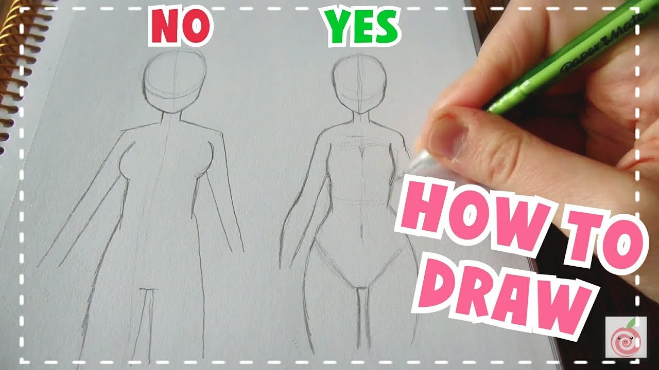 1280x720 How To Draw Female Body Tutorial - Female Body Drawing Base