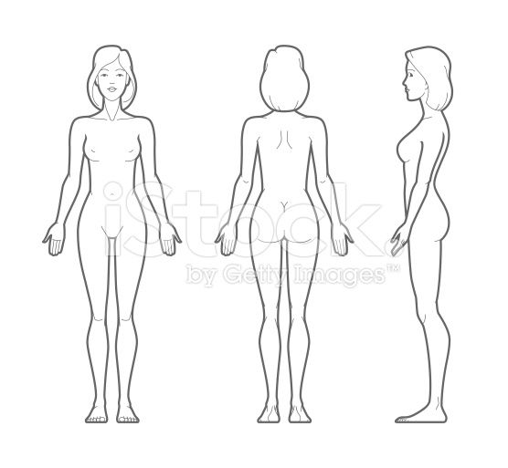 556x513 Female Body Outline - Female Body Drawing Outline