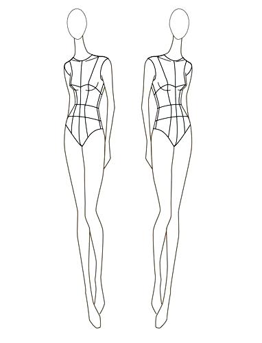 382x500 female fashion figure female fashion figure fashion illustrations - Female Body Drawing Template