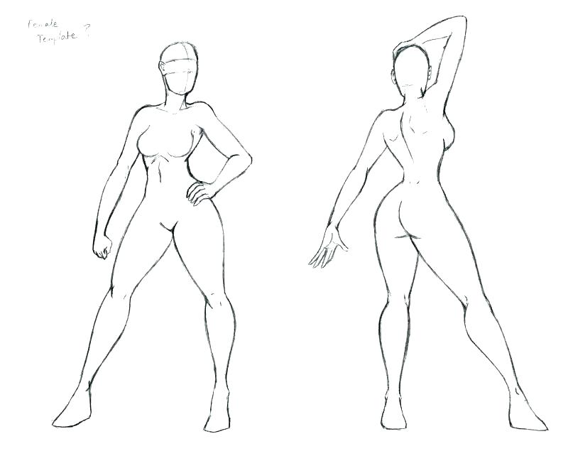 800x635 Easy Drawing Free Format Download Premium Baby Girl Template Human - Female Body Drawing Template