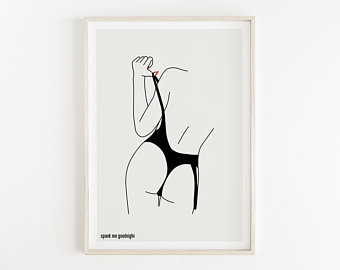 340x270 Female Body Drawing Etsy - Female Body Outline Drawing