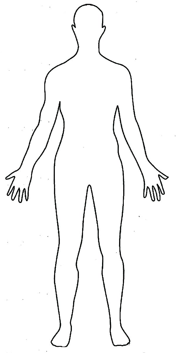 600x1200 Human Body Outline Drawing Coloring Pages Element Natural Healing - Female Body Outline Drawing