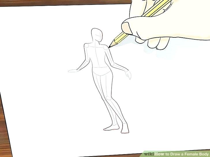 728x546 Human Body Outline Image Drawing Figure Template - Female Body Outline Drawing