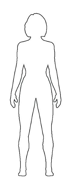 236x599 Outline Of Body Organs Human Heart Outline X Body Outline Drawing - Female Body Outline Drawing