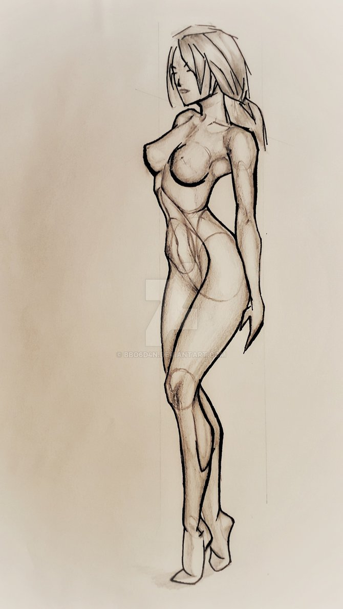 670x1191 Sketch - Female Body Structure Drawing