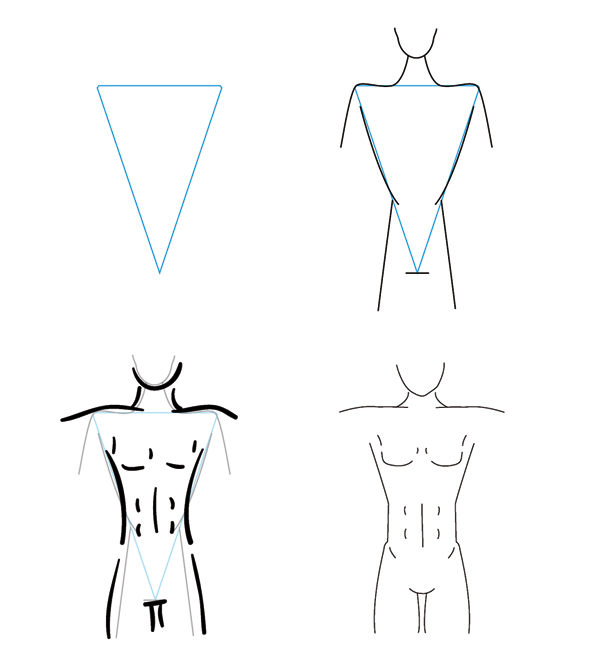 600x669 How To Draw Different Body Types For Males And Females - Female Body Types Drawing