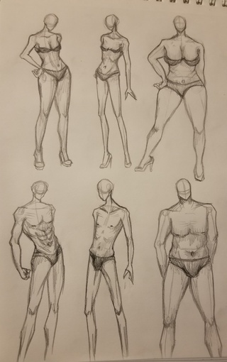 320x510 I Need To Learn To Draw Vastly Different Body Types I Tend - Female Body Types Drawing