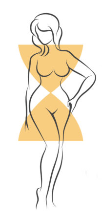 209x450 What To Wear To Flatter An Hourglass Body Shape - Female Body Types Drawing