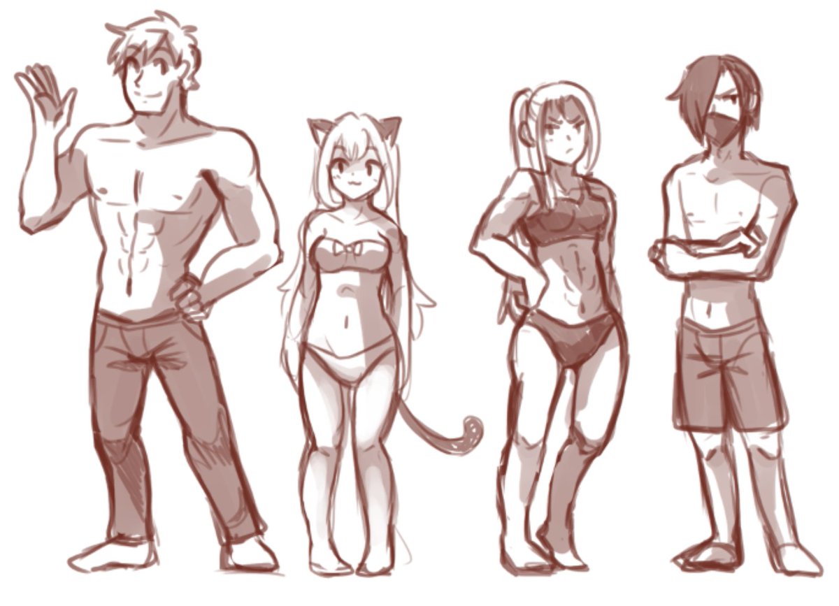 1200x867 Binoftrash On Twitter The Mcd Cast Has A Good Range Of Body - Female Body Types Drawing