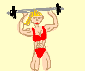 300x250 female bodybuilder drawing - Female Bodybuilder Drawing