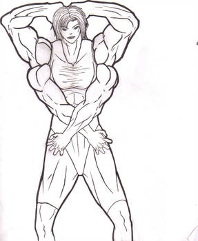 287x350 four armed female bodybuilder - Female Bodybuilder Drawing