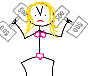 300x250 female bodybuilder - Female Bodybuilder Drawing