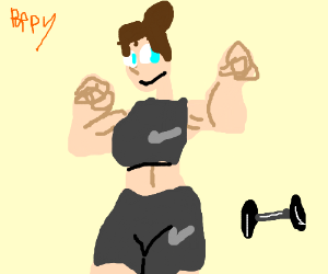 300x250 female bodybuilder drawing - Female Bodybuilder Drawing