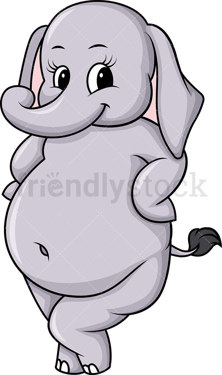 707x1194 Female Elephant Cartoon Clipart Vector - Female Cartoon Drawing