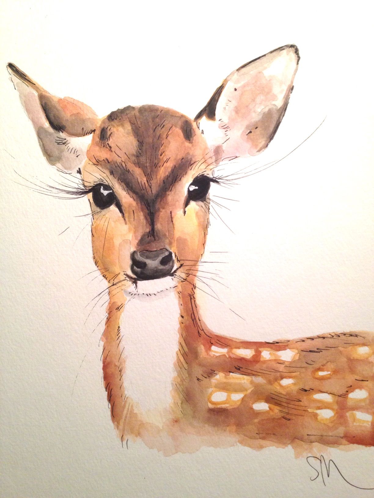 Deer Girl Drawing
