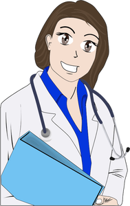 Female Doctor Drawing