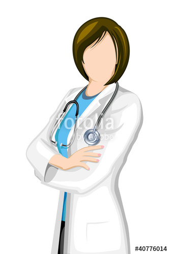 334x500 Female Doctor Stock Image And Royalty Free Vector - Female Doctor Drawing