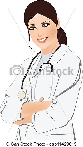 266x470 Girl Clipart Doctor - Female Doctor Drawing