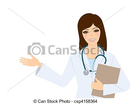 450x357 Woman Doctor Clip Art Clip Art - Female Doctor Drawing