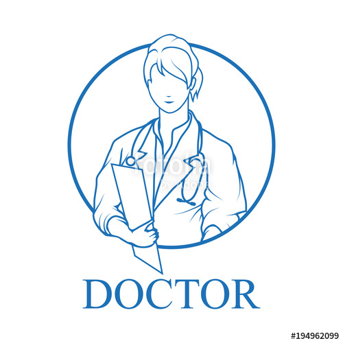 500x500 woman doctor doctor with stethoscope nurse day health care - Female Doctor Drawing