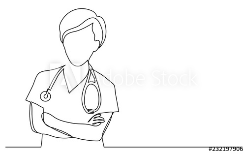 Female Doctor Drawing at PaintingValley.com | Explore collection of ...