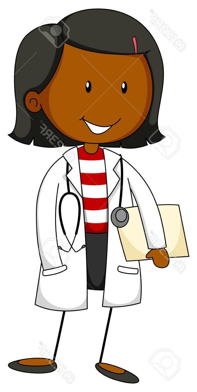 654x1300 best hd female doctor in uniform with stethoscope drawing - Female Doctor Drawing