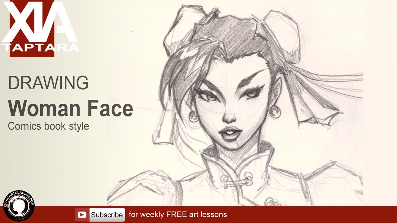 1280x720 Drawing Basic Comics Female Face - Female Drawing