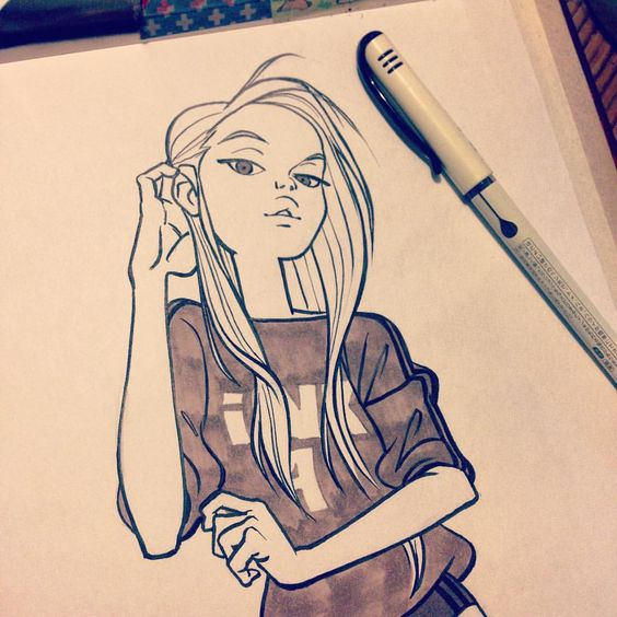 564x564 Female Drawing Inktober Know Your Meme - Female Drawing