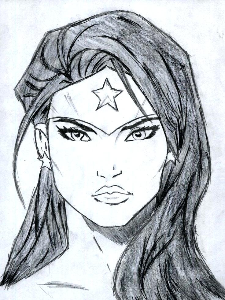 736x981 Drawing Superhero The Daily Scribble At Marvel Characters Welcome - Female Drawing Art