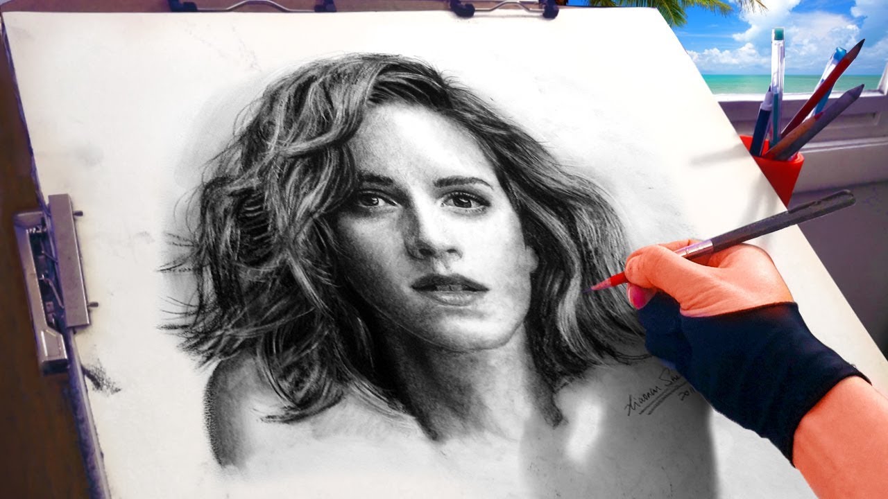 1280x720 This Why You Should Use Charcoal - Female Drawing Art