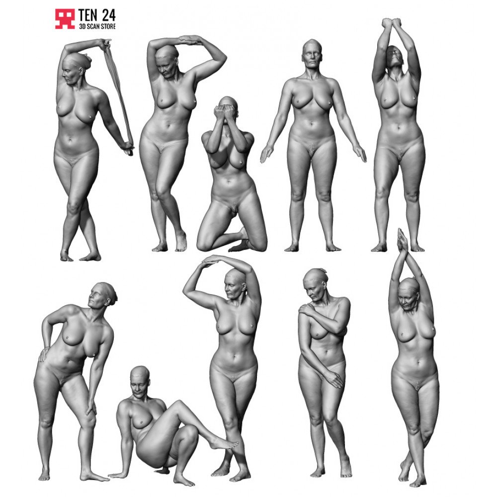 1000x1000 Female Life Model Bundle - Female Drawing Model
