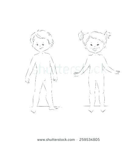 450x470 human body drawing outline at free for personal boy kids labeling - Female Drawing Outline