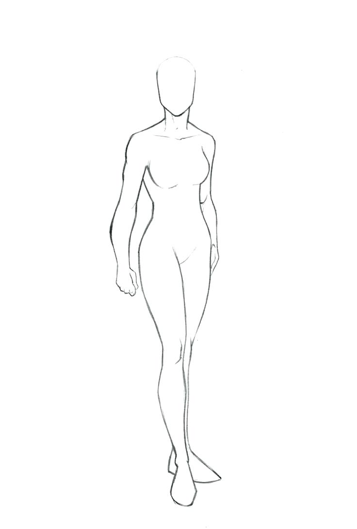 736x1091 Drawing Outline Of Human Body - Female Drawing Outline