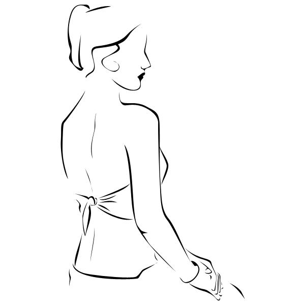 600x600 Collection Of Free Woman Drawing Outline Download On Ui Ex - Female Drawing Outline