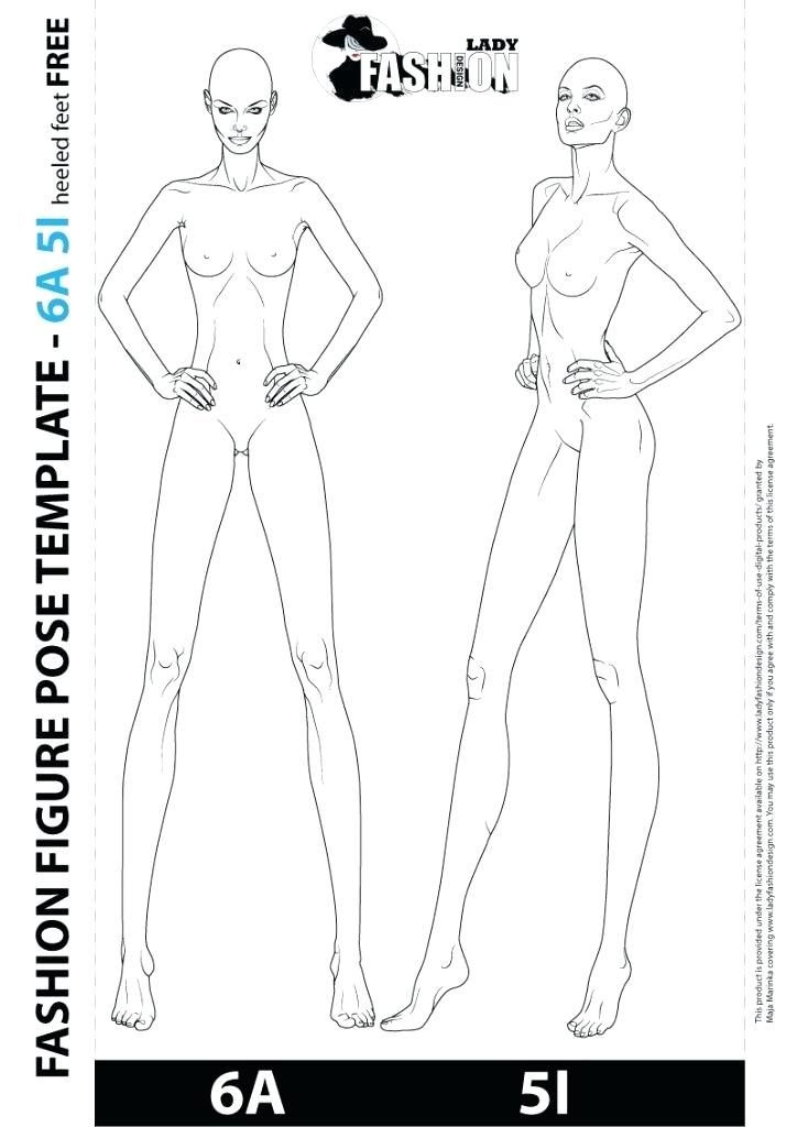724x1024 Fashion Design Body Template Female Drawing Templates Free Sketch - Female Drawing Template