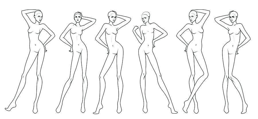 900x417 fashion drawing templates female fashion drawing templates female - Female Drawing Template