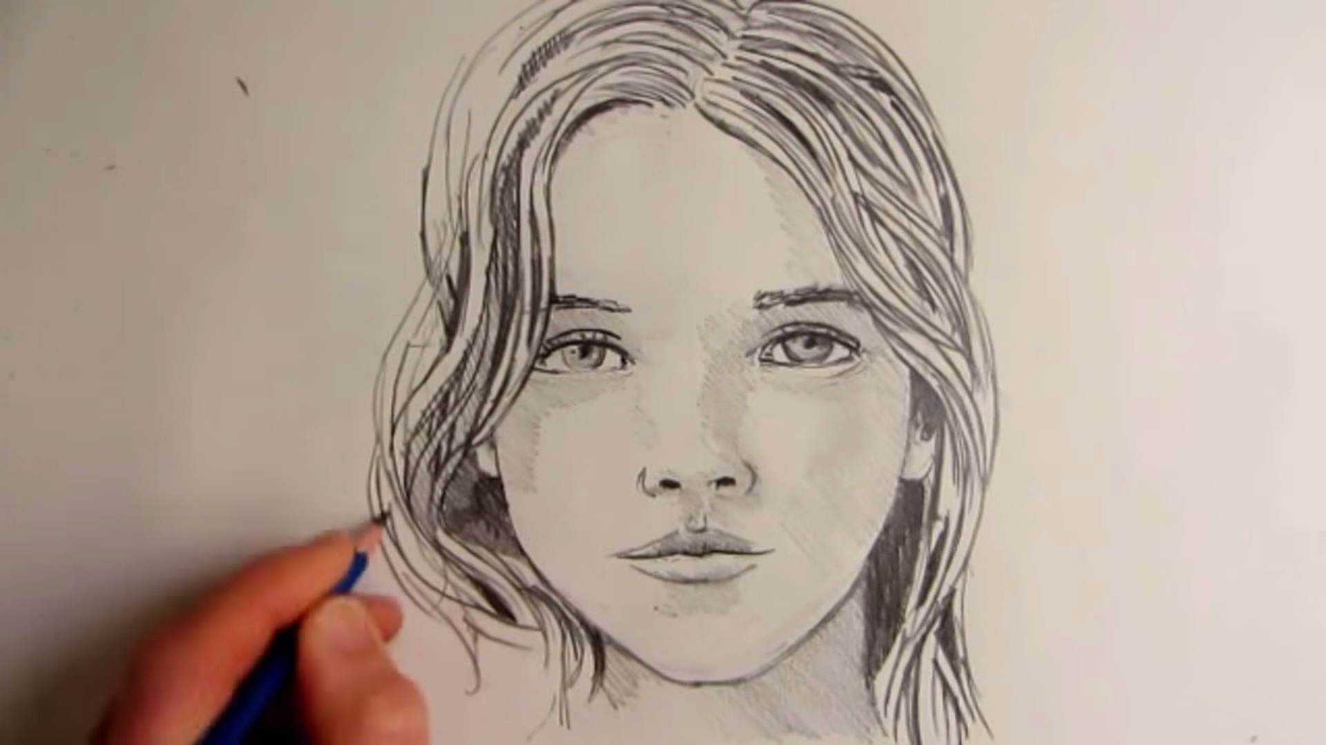 1920x1080 How To Draw A Female Face Step - Female Face Drawing