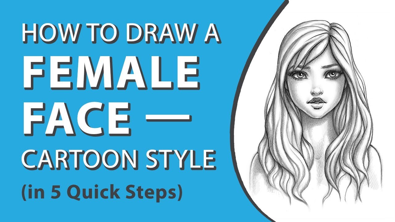 1280x720 How To Draw A Female Face Cartoon Style - Female Face Drawing