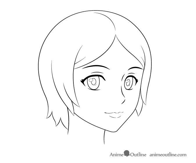 675x560 How To Draw An Anime Female Face View - Female Face Drawing