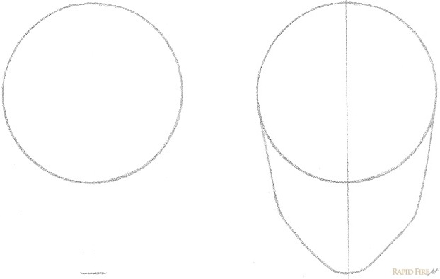 622x394 How To Draw A Female Face In Steps Rapidfireart - Female Face Drawing Outline